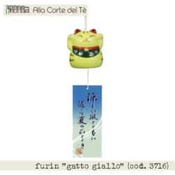 Furin in ceramica "gatto giallo" (cod. 3716)