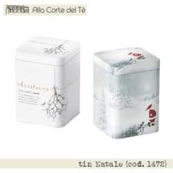 Tin porta tè in latta da 100gr Natale cod. 1472