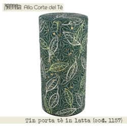 Tin porta tè in latta "foglie"