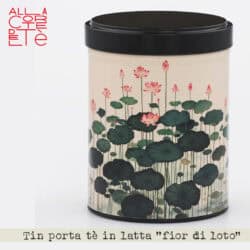 Tin porta tè in latta "fior di loto"