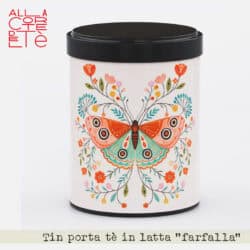 Tin porta tè in latta "farfalla"
