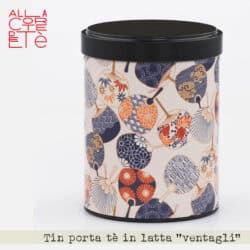 Tin porta tè in latta "ventagli"