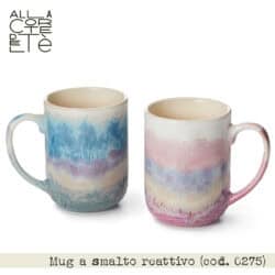 Mug ceramica in smalto reattivo (cod. 0275)