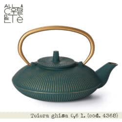 Teiera in ghisa verde-oro 0,6 l. (cod. 4368)