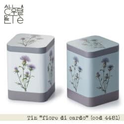 Tin porta tè in latta "fiore di cardo" (cod 4481)